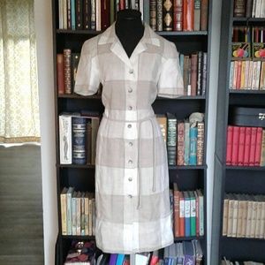 Vintage Plaid Button down dress